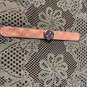 Light Pink glitter slap bracelet.watch by WoW.
